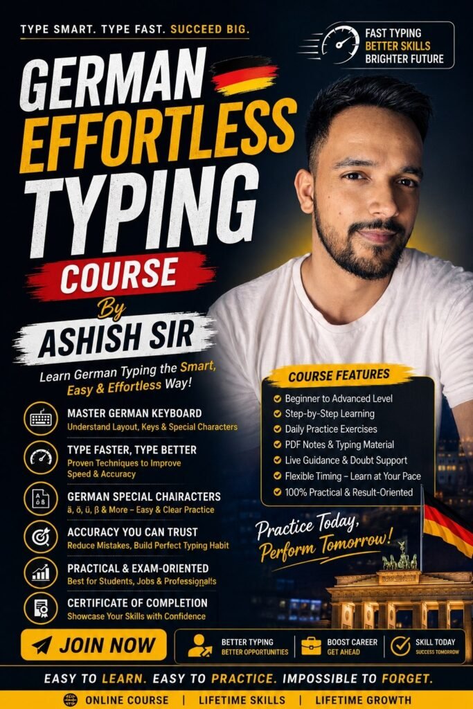 German Typing Course